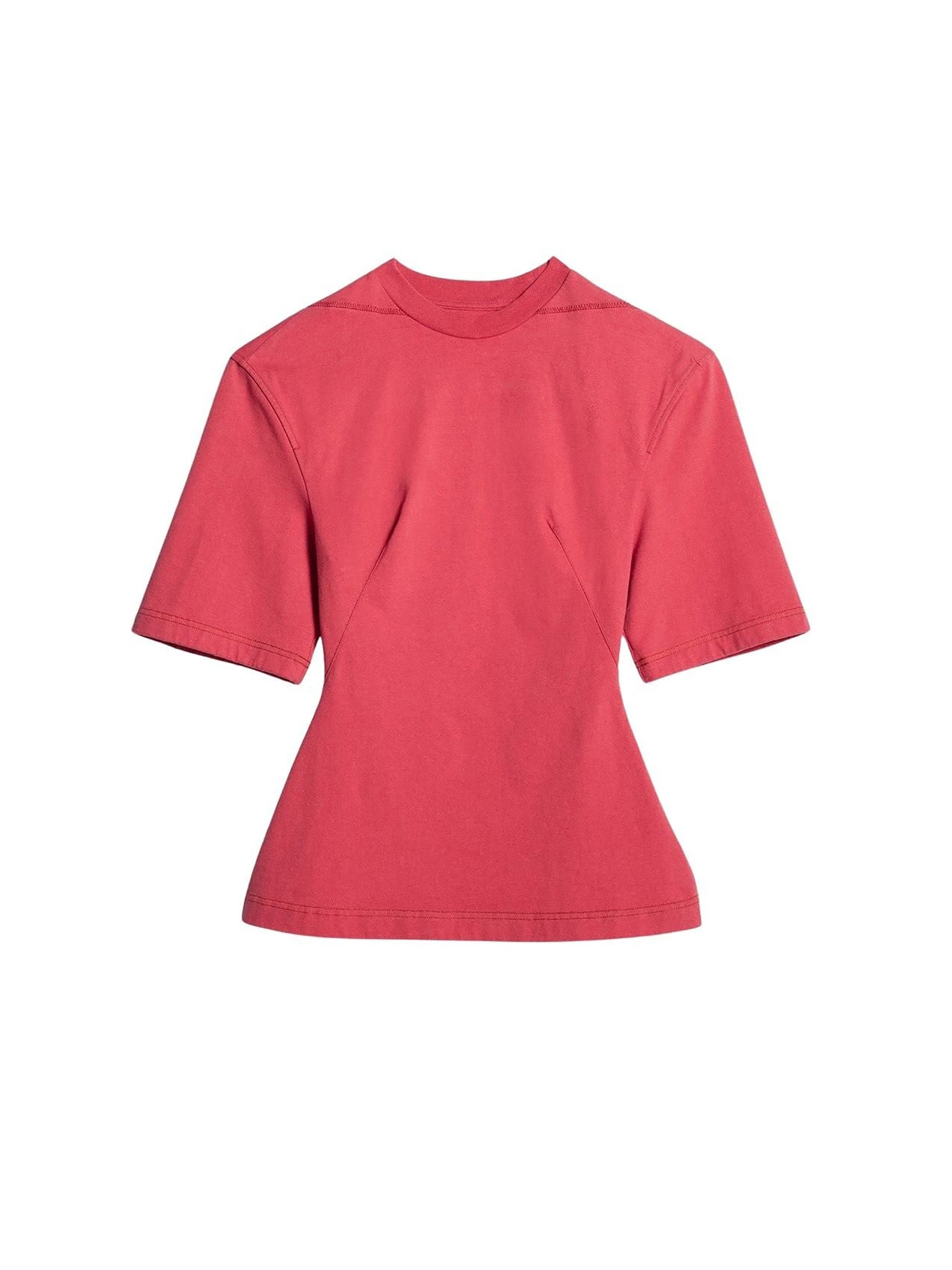T-shirt Camisa ajusté aux épaules larges - Red