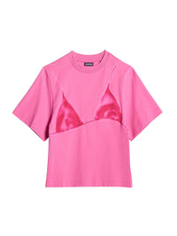 T-shirt Bikini imprimé bikini - Wet Effect Pink