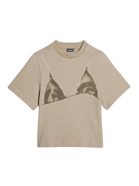 PRINT WET EFFECT KHAKI LE TSHIRT BIKINI
