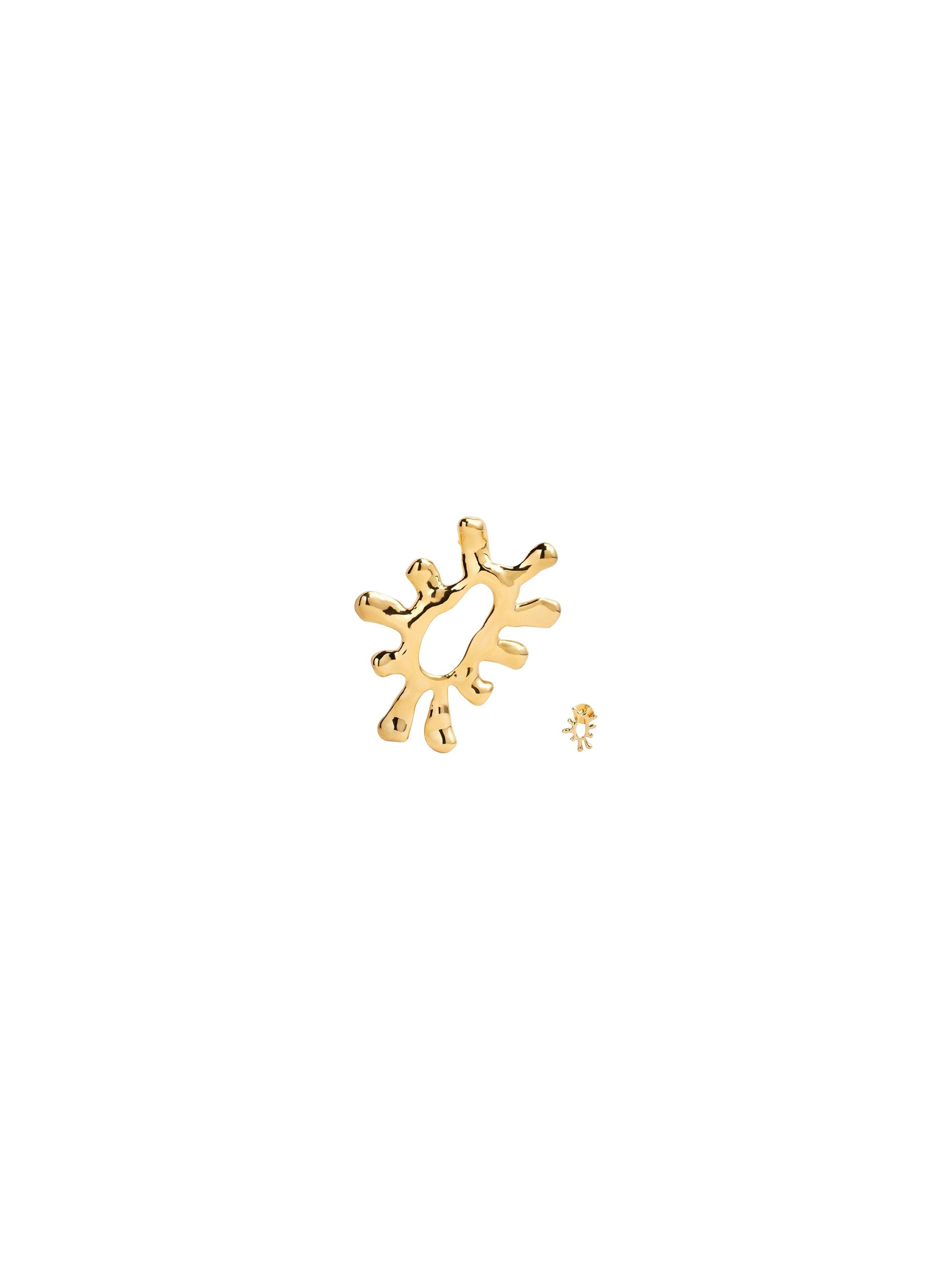The Sol Hoop Earrings - Yellow Gold
