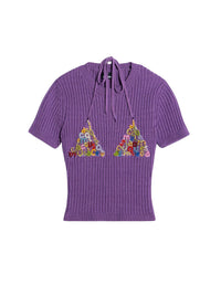 T-shirt en maille Bikini - Purple