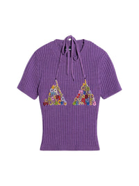 55€ / 1 sold //1 QTY / ST100%   T-shirt en maille Bikini - Purple