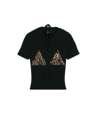 Haut en maille Bikini - Black