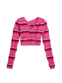 DARK PINK LE CARDIGAN TORDU