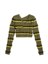 Cardigan Tordu croisé asymétrique - Dark Green