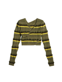 Cardigan Tordu croisé asymétrique - Dark Green