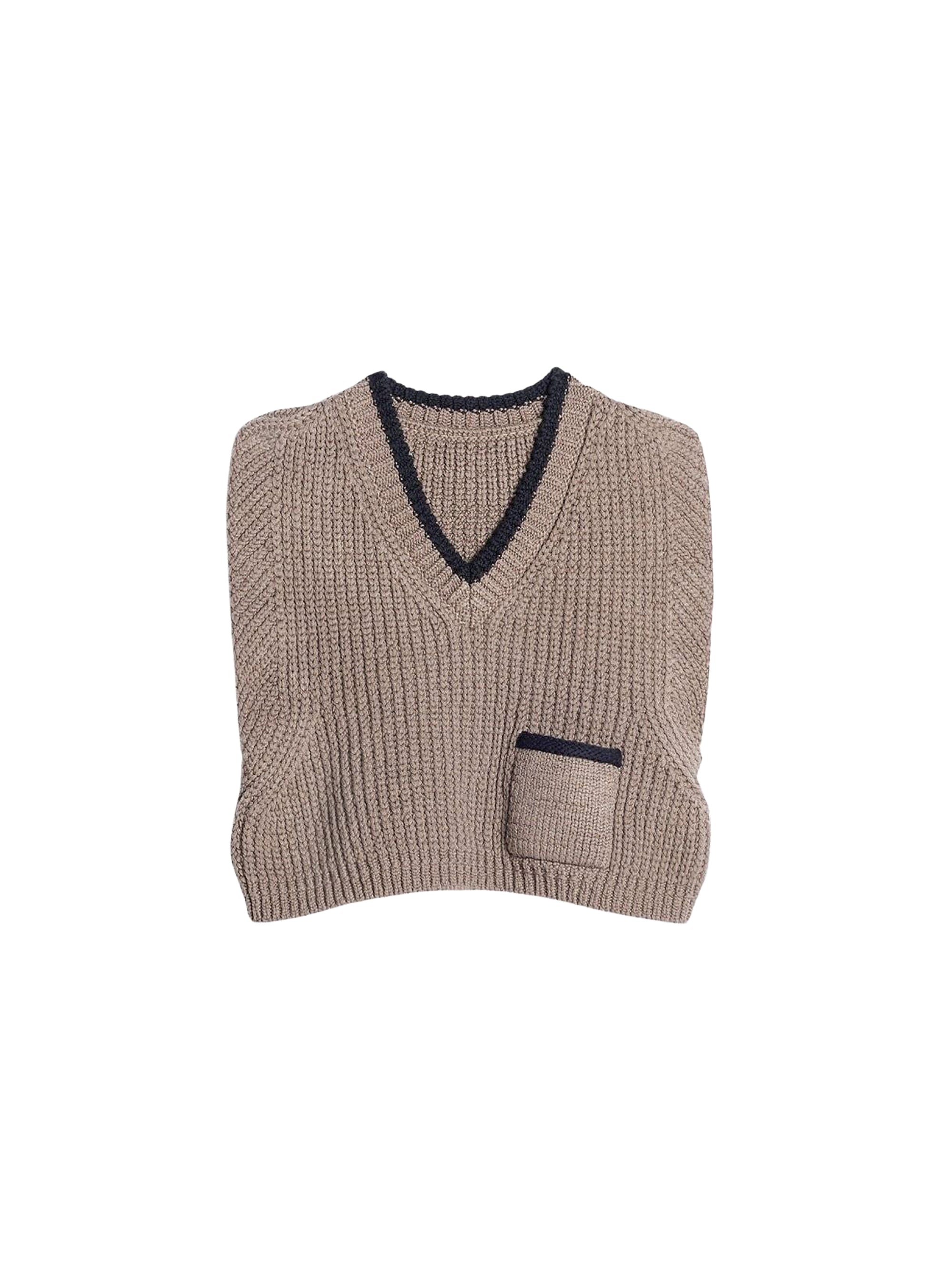 Pull Pipa en maille à liserés contrastés - Grey