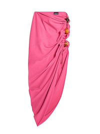 Jupe Perola asymétrique drapée - Pink