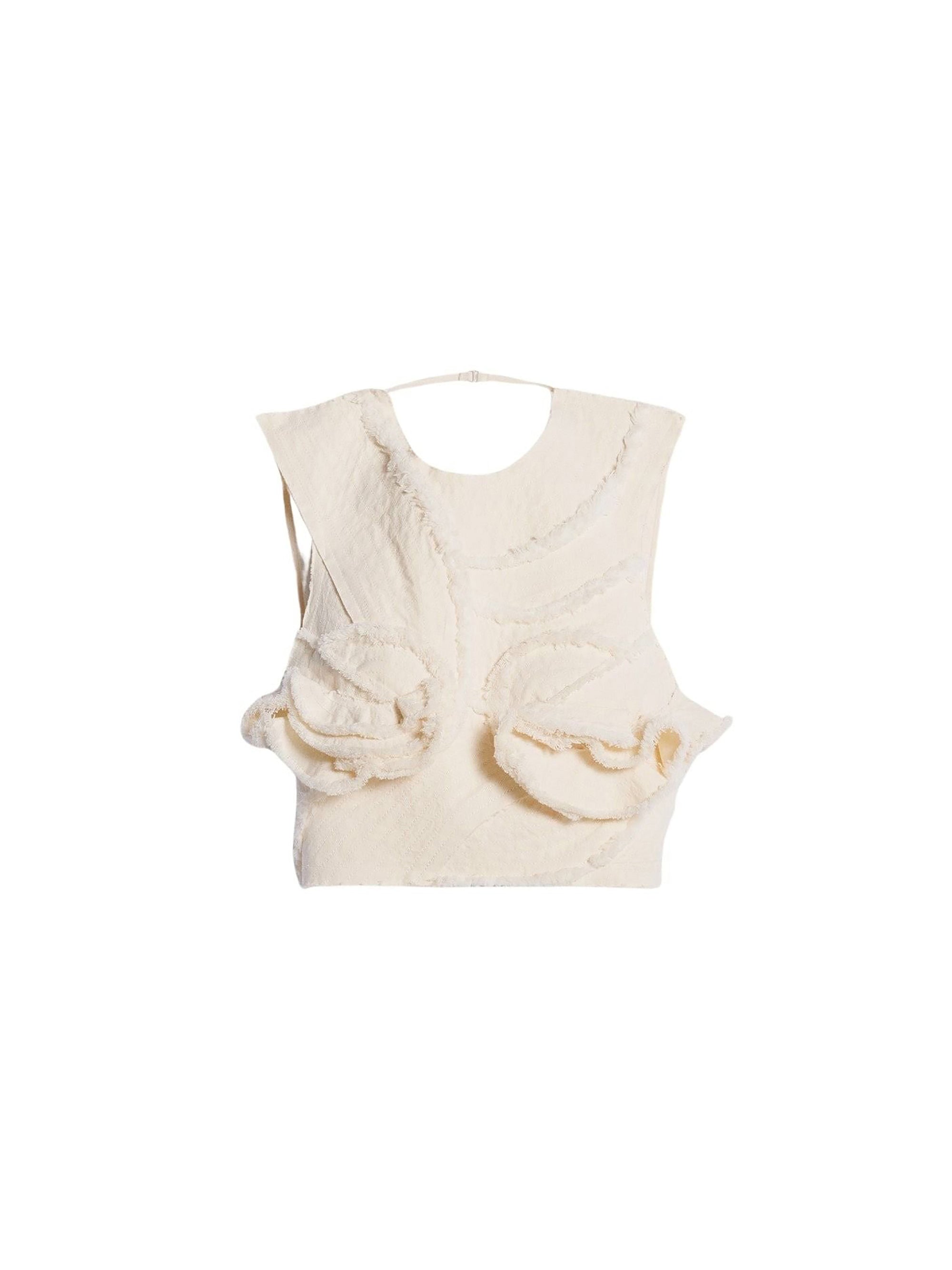 Haut Artichaut à volants effilochés - Off-White