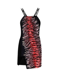 Mini robe Tyger en jersey brodé - Black & Pink & Red