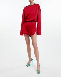Mini robe en double satin - Red