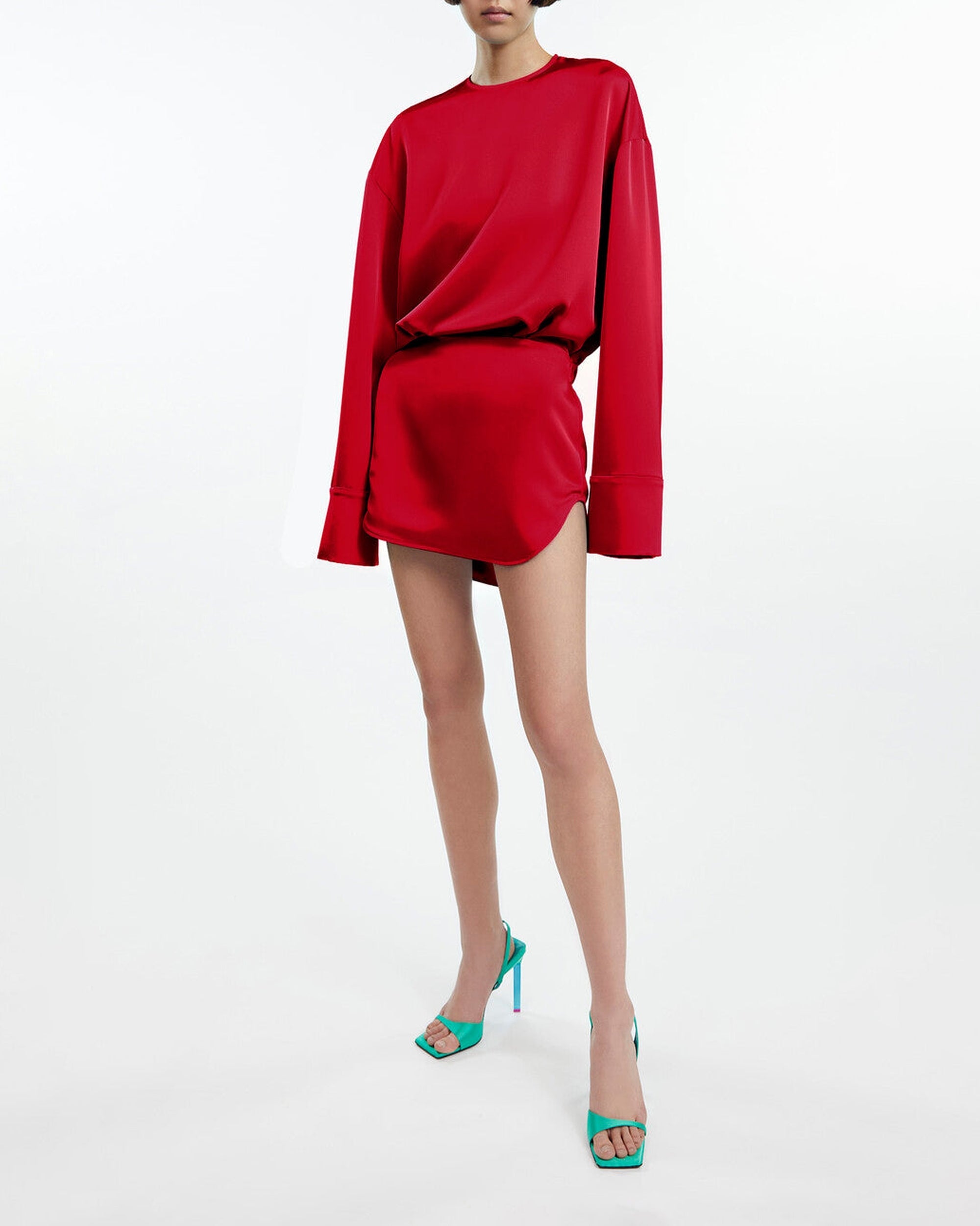 Mini robe en double satin - Red