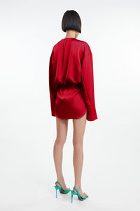 Mini robe en double satin - Red