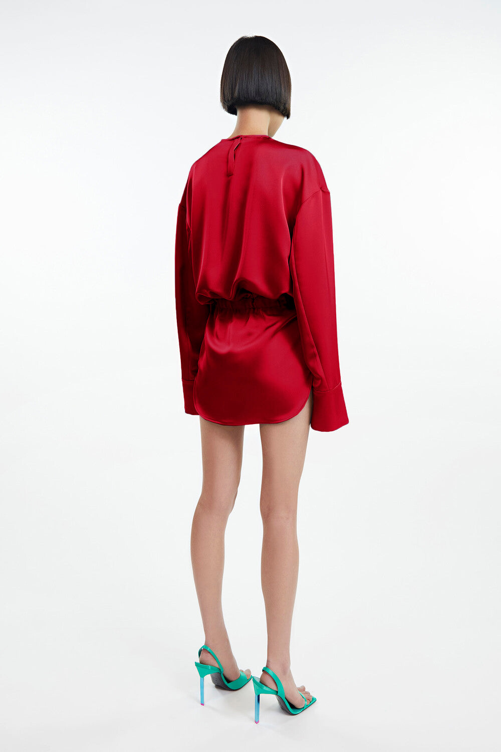 Mini robe en double satin - Red