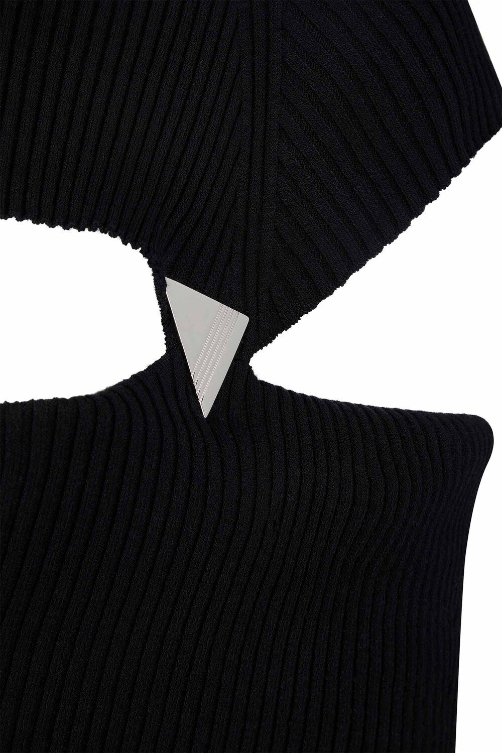 Robe midi sans manches en maille - Black