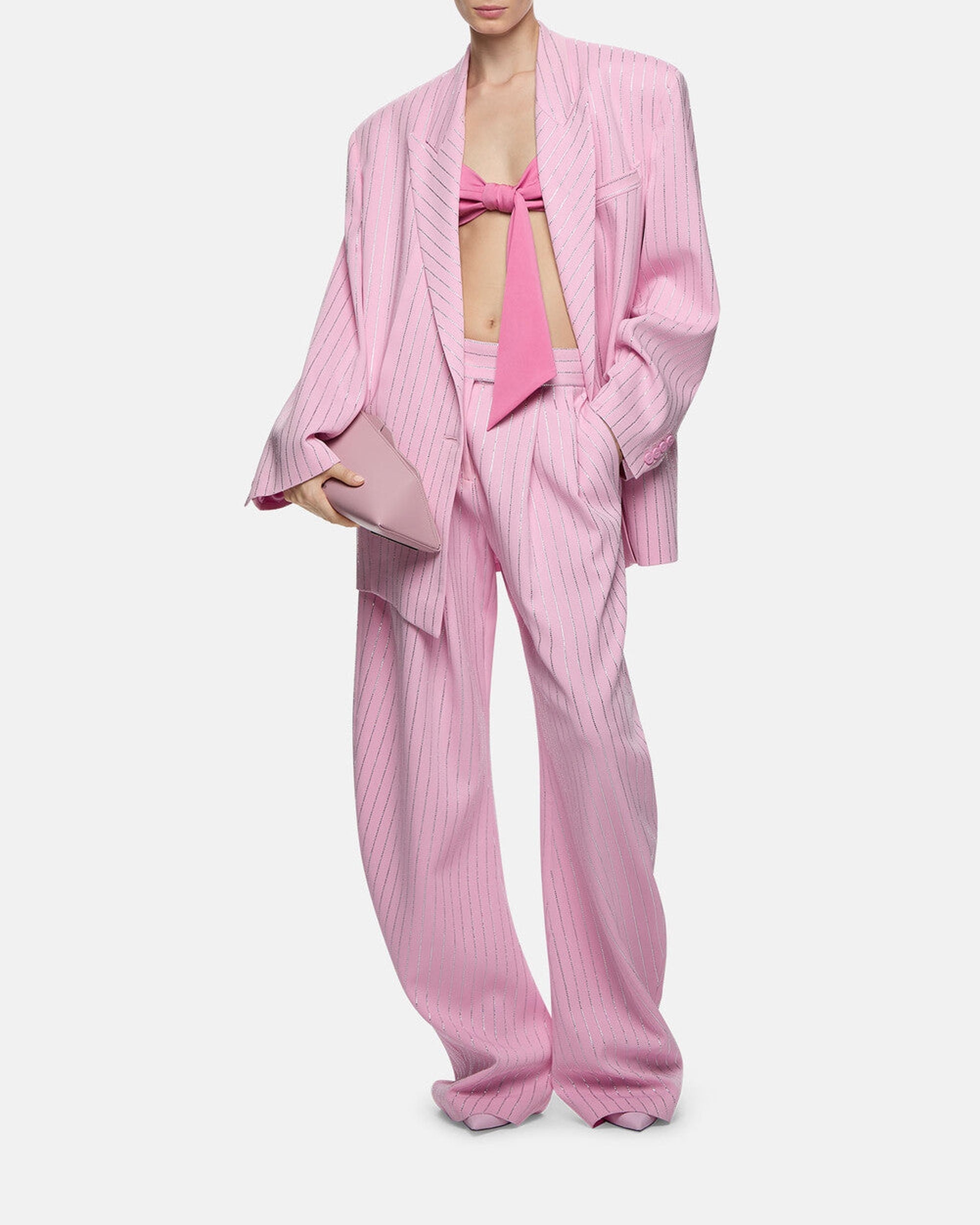 Pantalon long Gary taille haute - Sugar Pink