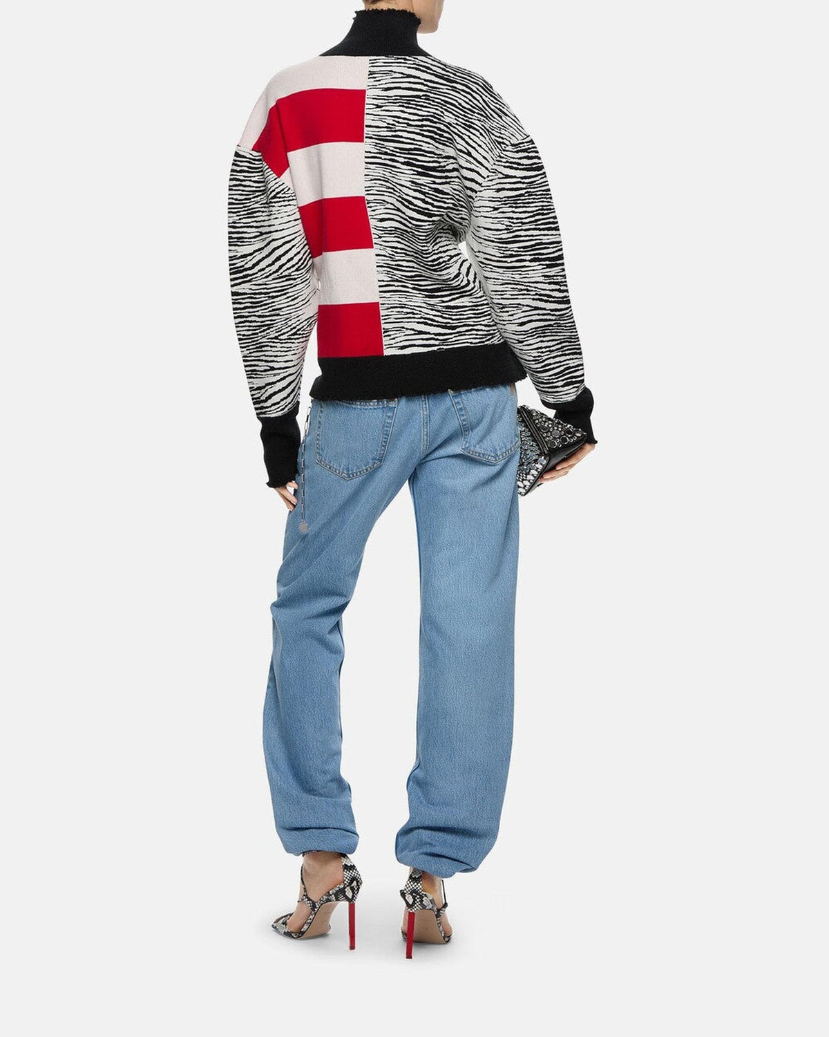 Pantalon long Girlfriend en denim - Light Blue Denim
