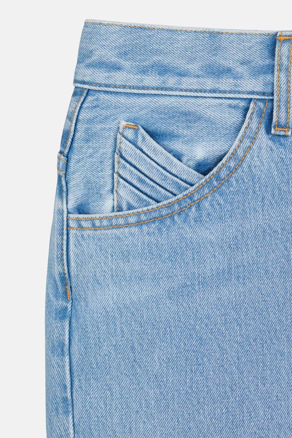 Pantalon long Girlfriend en denim - Light Blue Denim