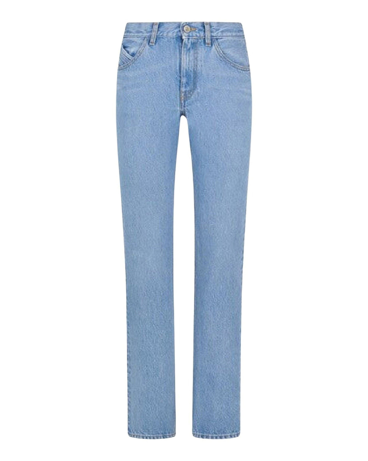Pantalon long Girlfriend en denim - Light Blue Denim