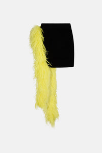Mini skirt - Black/yellow