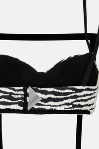 Top court Beath en jacquard - White & Black