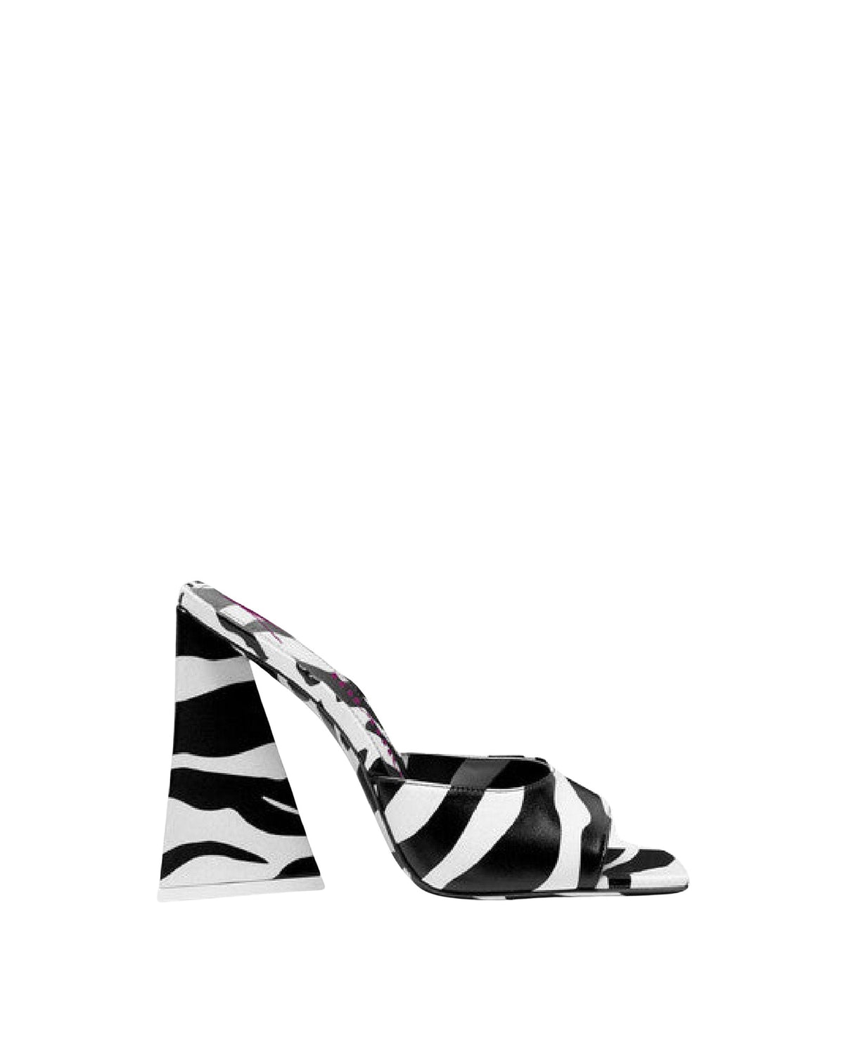 Mules Devon 115 en cuir imprimé - White & Black