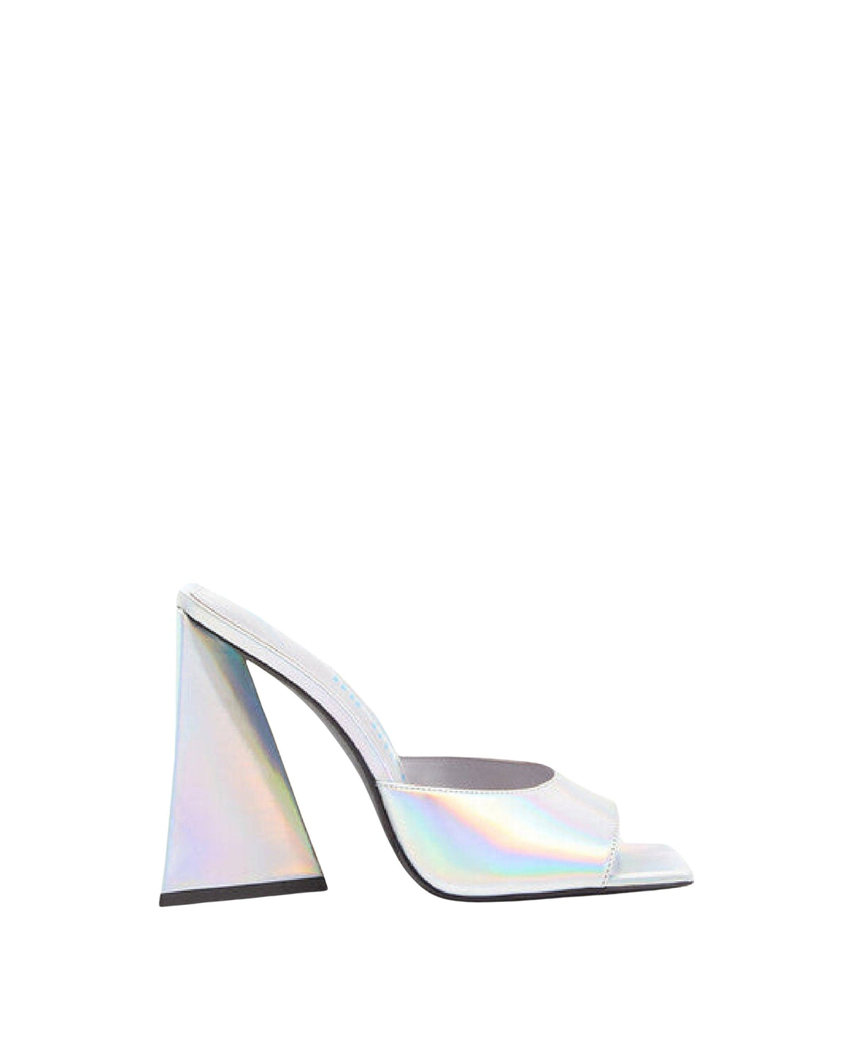 Mules Devon 115 en cuir holographique - Holographic Silver
