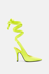 Venus ribbon slingback 105mm - FLUO YELLOW
