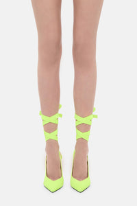 Venus ribbon slingback 105mm - FLUO YELLOW
