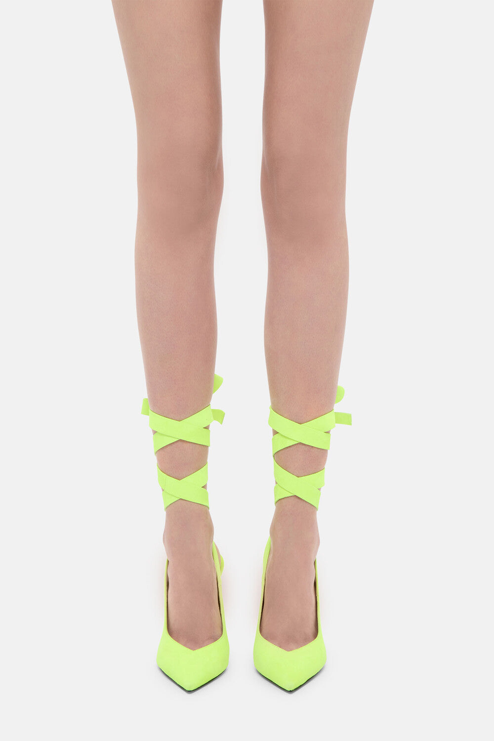 Venus ribbon slingback 105mm - FLUO YELLOW