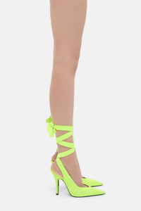 Venus ribbon slingback 105mm - FLUO YELLOW