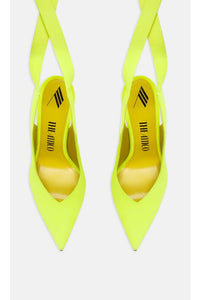 Venus ribbon slingback 105mm - FLUO YELLOW