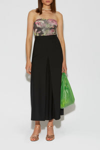 Pantalon Suzanne ample en laine mélangée - Charcoal