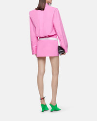 Mini robe Margot en toile  - Neon Pink