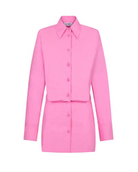 Mini robe Margot en toile  - Neon Pink