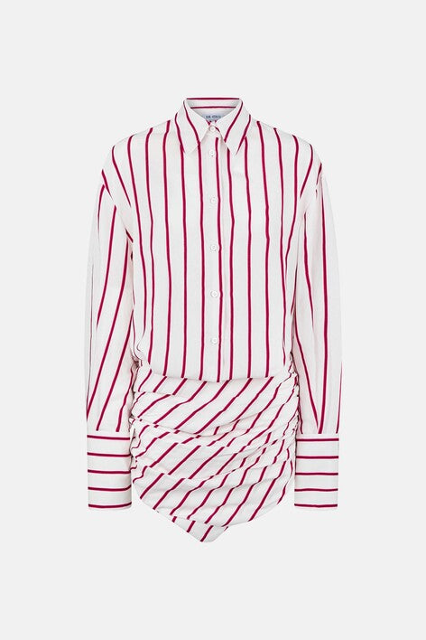 Hatty mini dress - White/shades of red