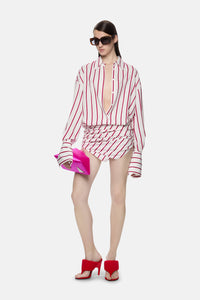 Hatty mini dress - White/shades of red
