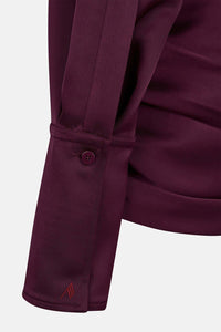 Mini robe Hatty en double satin - Burgundy