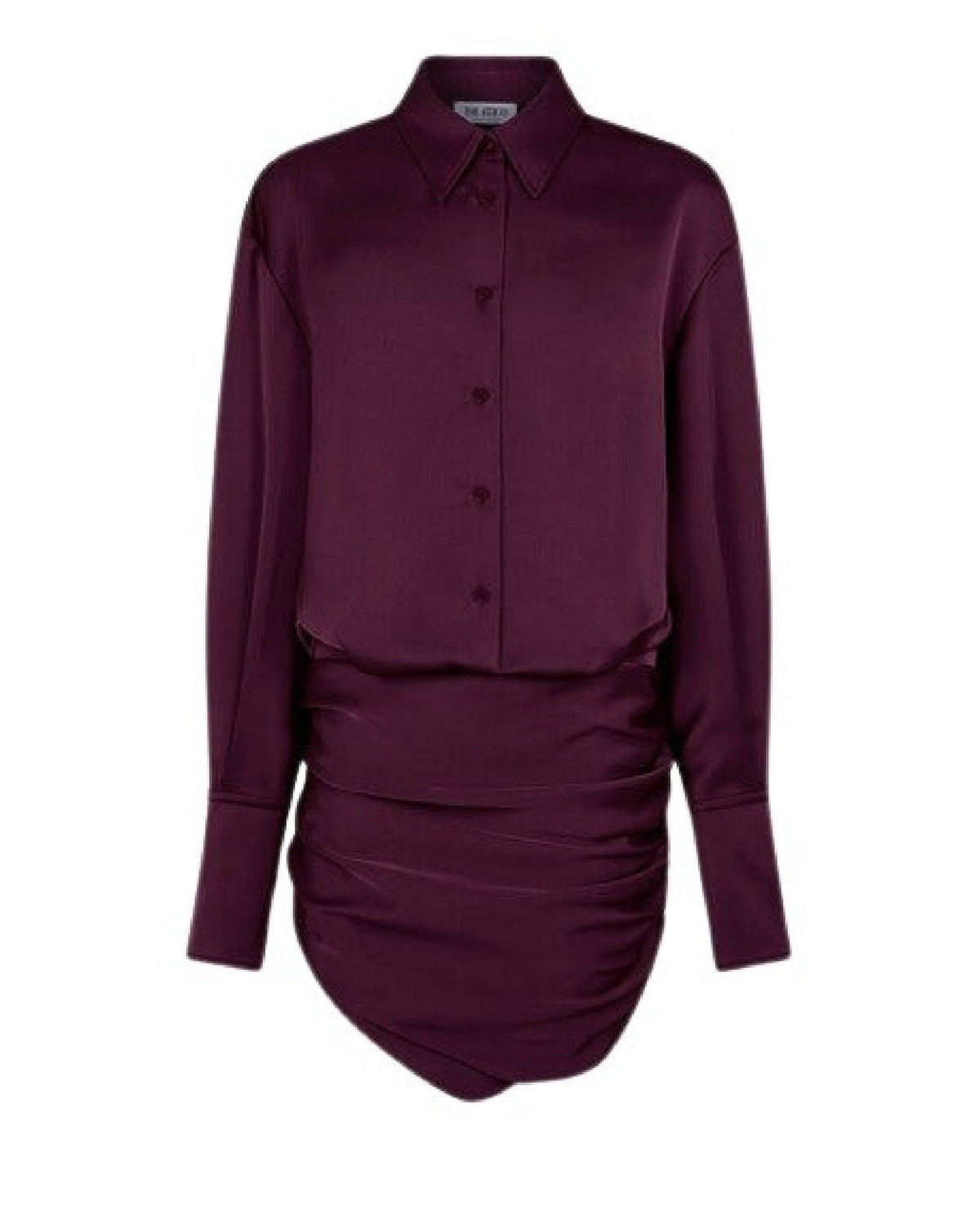 Mini robe Hatty en double satin - Burgundy