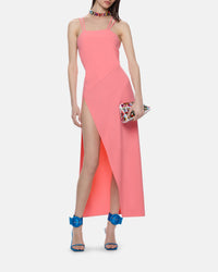 Robe midi Fujiko à double bretelles - Salmon