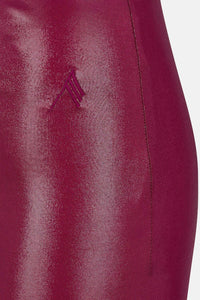 Leggings Ruby en jersey brillant - Wine Red