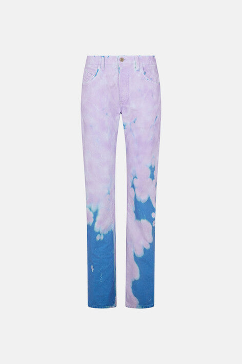 Boyfriend long pants - Violet/dusty blue