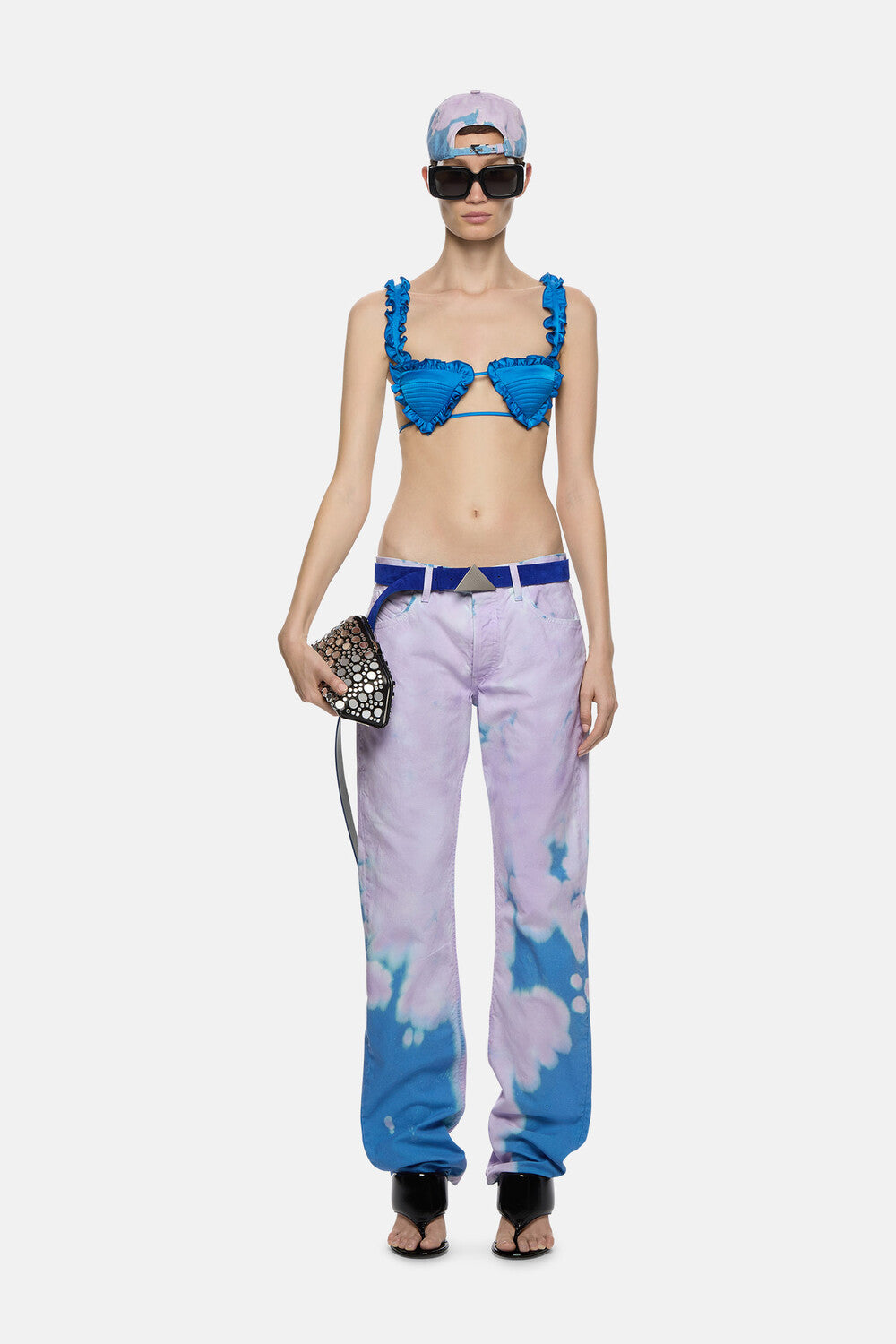 Boyfriend long pants - Violet/dusty blue