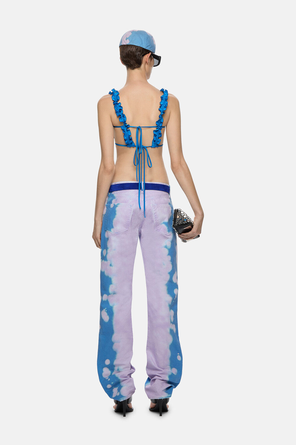 Boyfriend long pants - Violet/dusty blue
