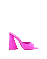 Mules Devon 115 en satin - Fuchsia