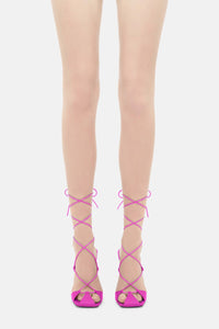 Adele lace-up pump 105mm - Fuchsia