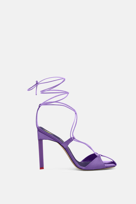Adele lace-up pump 105mm - VIOLET