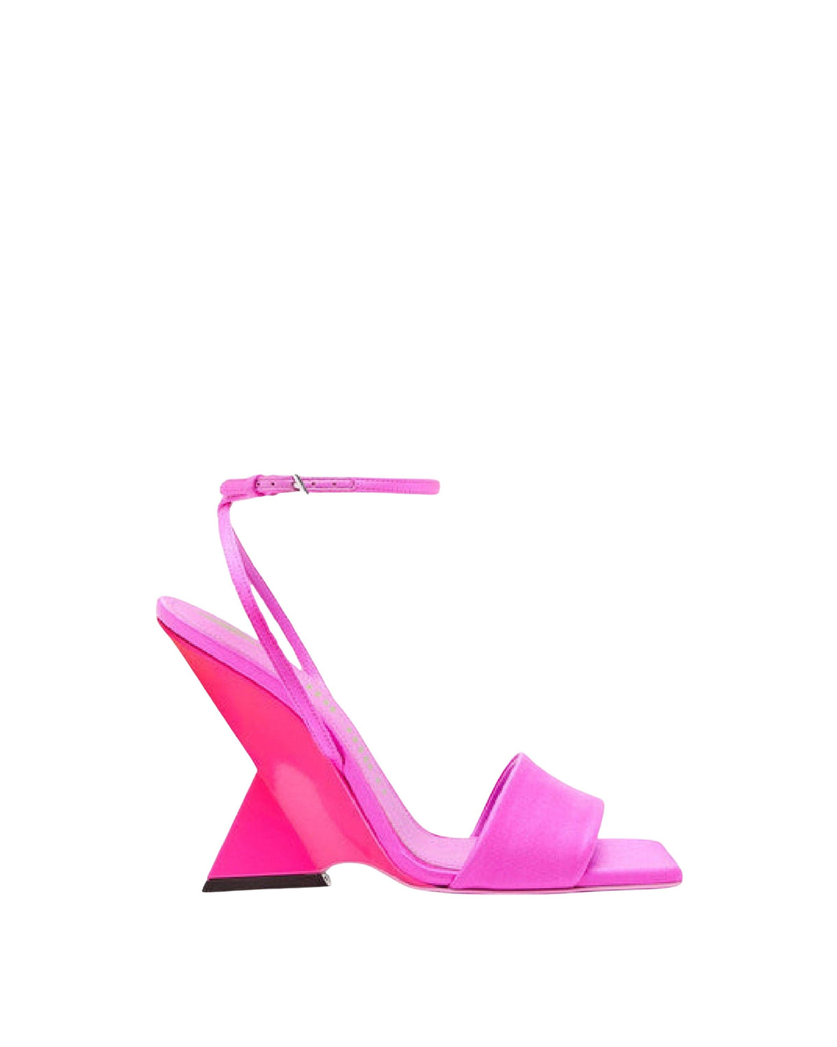 Sandales Cheope 105 en satin - Fuchsia & Fuchsia