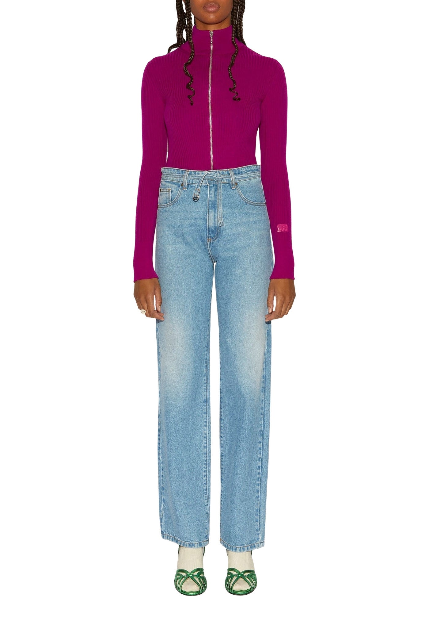 Gilet Zippe Glazer Harmony en laine - Bougainvillier