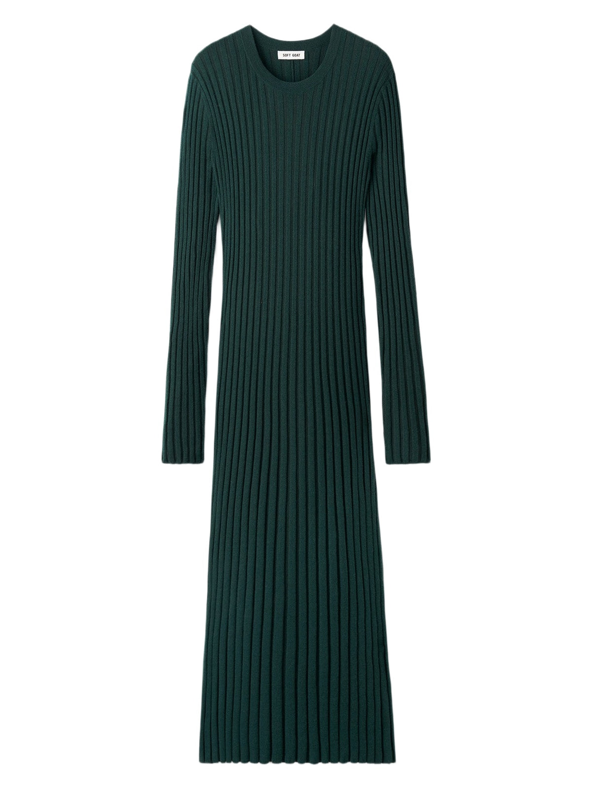 Robe côtelée en cachemire - Vert